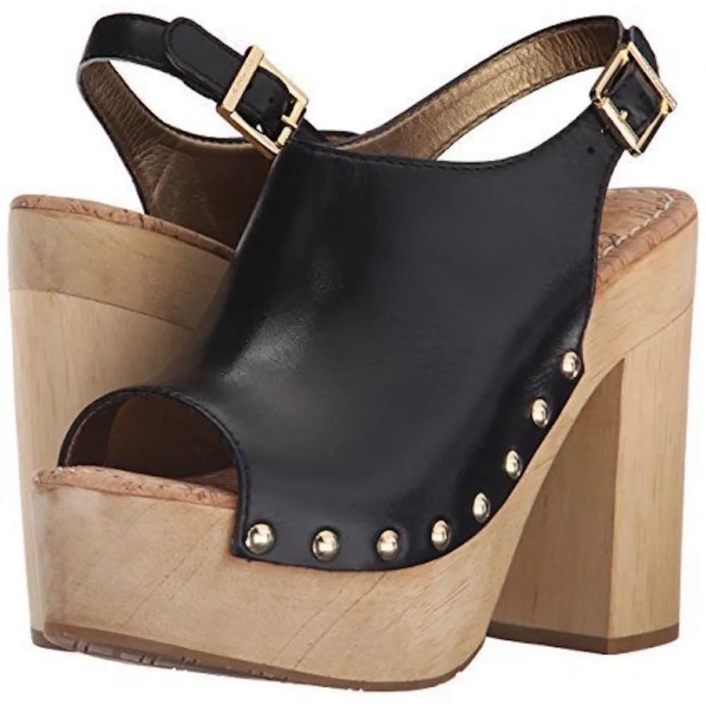 NWOB Sam Edelman Marley Wooden Platform Sandal